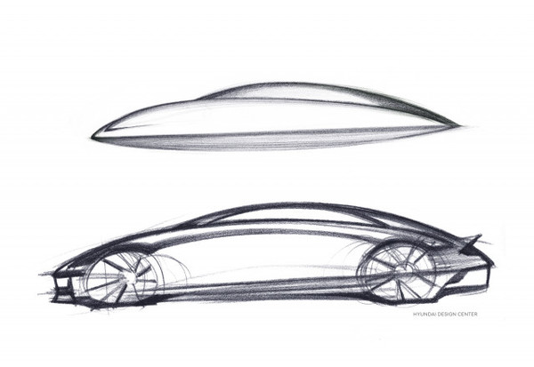 현대자동차가 최초 공개한 ‘아이오닉 6’ 티저 이미지 (사진=뉴스와이어)