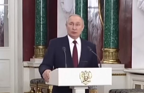 블라디미르 푸틴 러시아 대통령. (유튜브 영상)